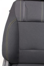 2015+ Ford F150 & Super Duty Seats, Manual STX Black Cloth w/ Lime Green Stitch