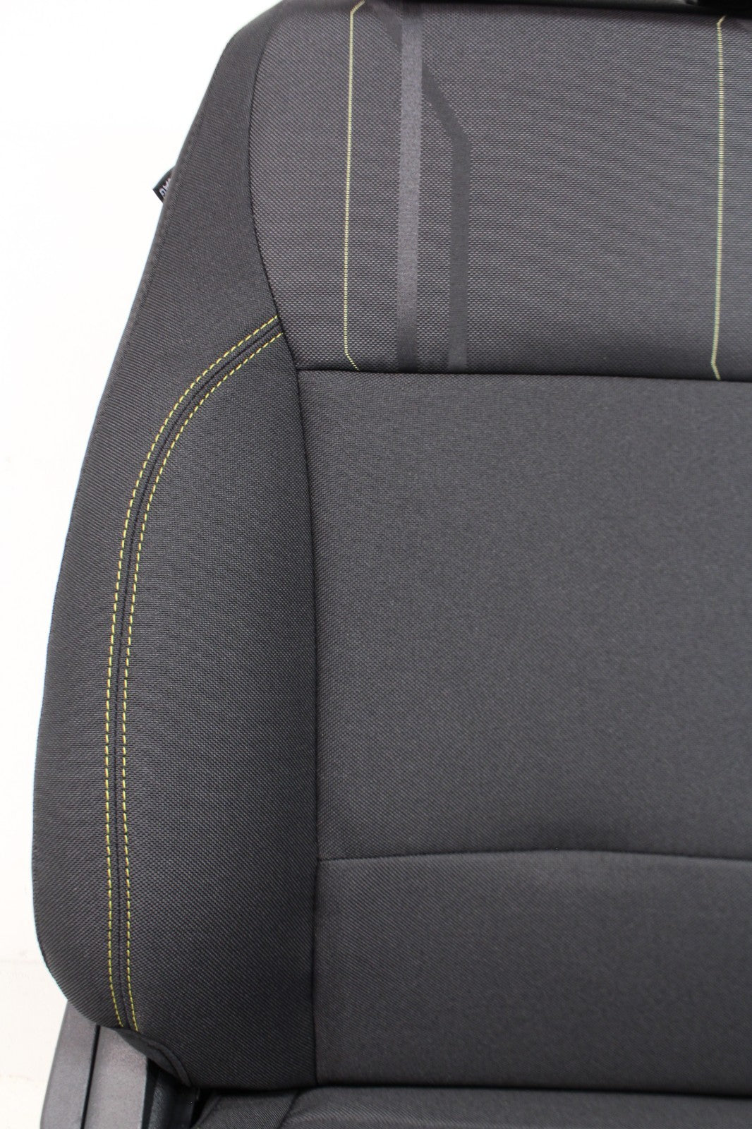 2015+ Ford F150 & Super Duty Seats, Manual STX Black Cloth w/ Lime Green Stitch