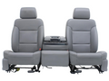 2014 - 2019 Sierra Chevy Silverado Front Seats Set, Work Truck Bench Gray Vinyl