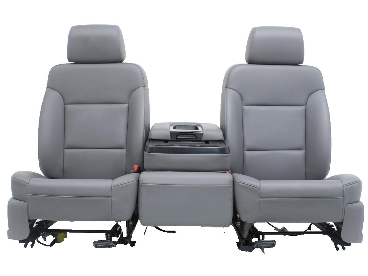 2014 - 2019 Sierra Chevy Silverado Front Seats Set, Work Truck Bench Gray Vinyl