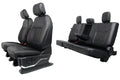 2021+ Ford F150 Super Duty Seats Set, Crew Lariat Sport Black Leather Brown OEM