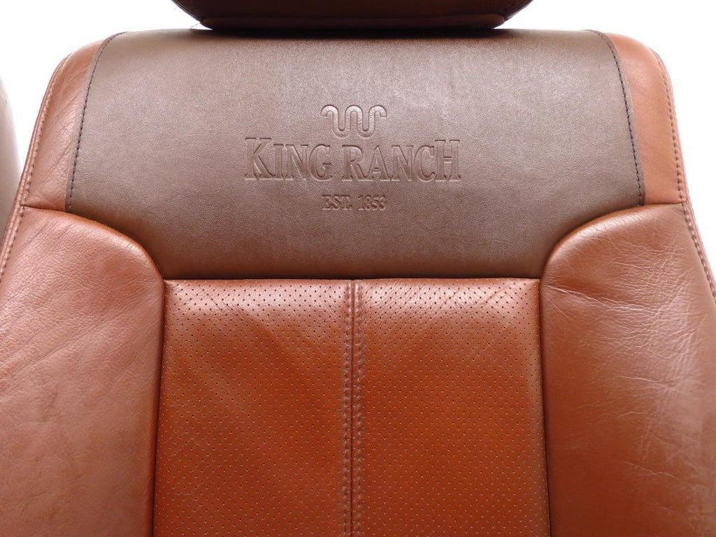 1999 - 2016 Ford Super Duty Seats Set, King Ranch Leather Power Heat Cool Crew