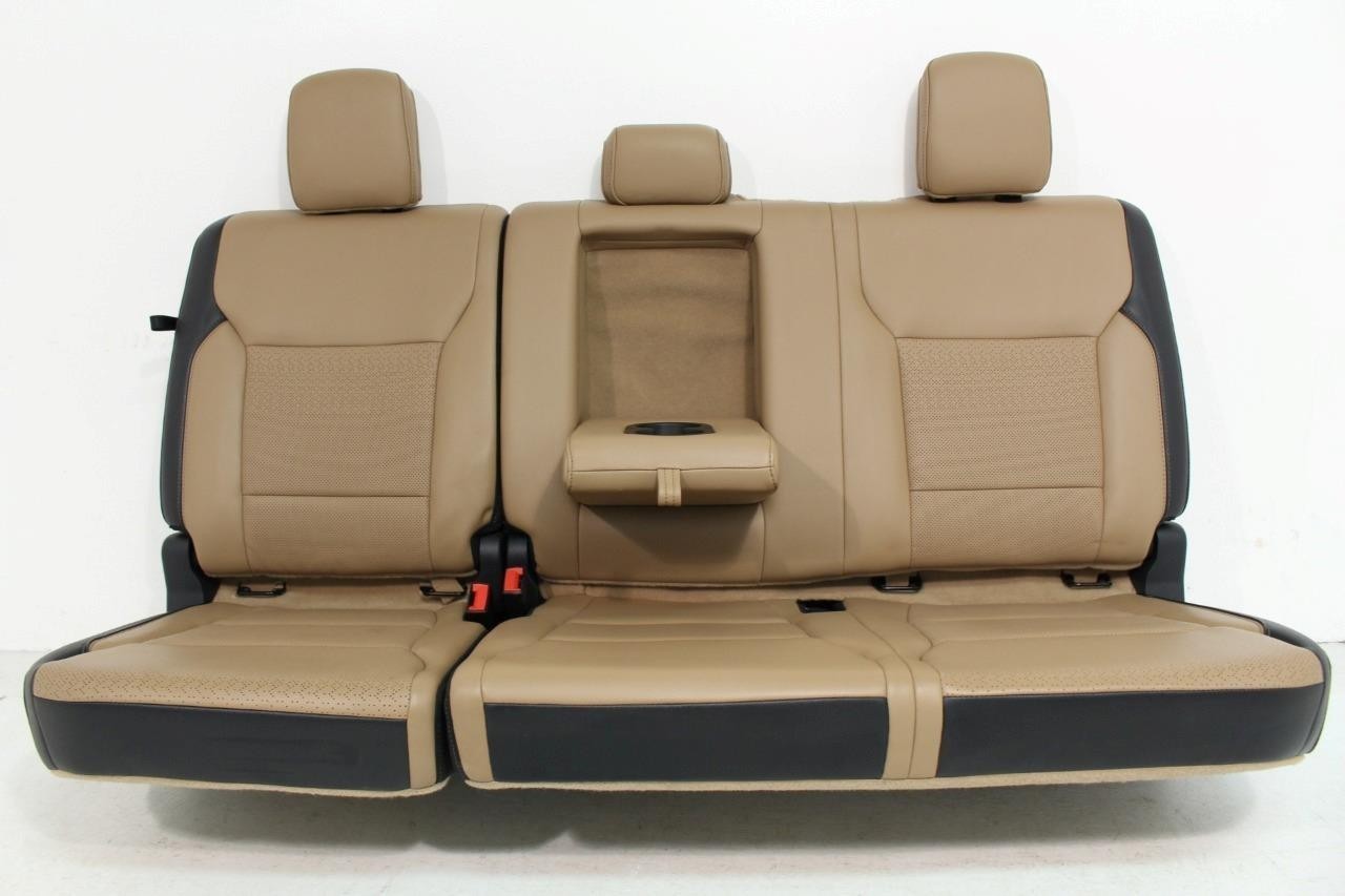 2021+ Ford F150 Super Duty Seats Set, Crew Cab Lariat Leather Baja Tan Heat Cool