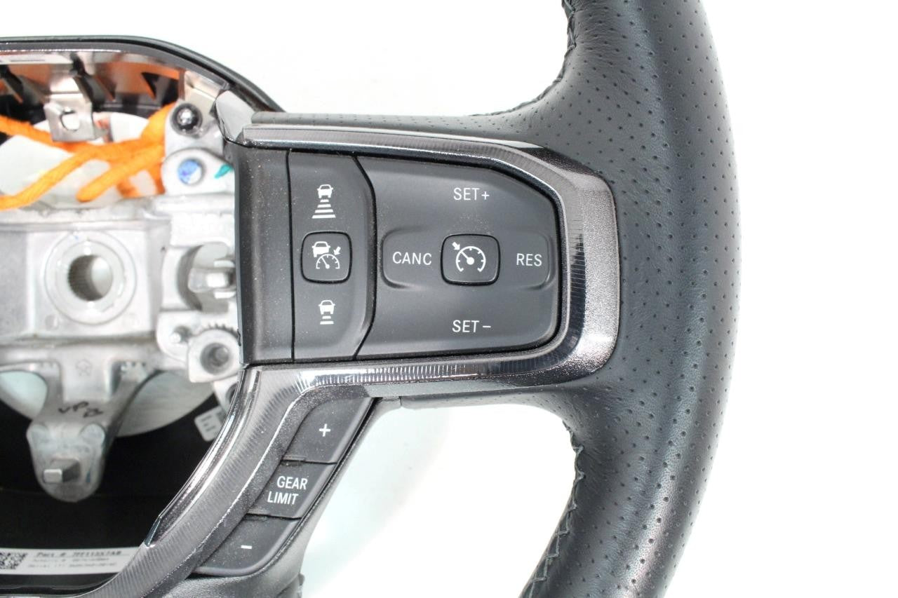 2019 - 2025 Ram 1500 Heated Leather Steering Wheel Black OEM Genuine 7FF113X7AB
