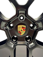 Porsche 911 992 RS Spyder Design 20"/21" Staggered Wheel Set Black w/ TPMS Lugs