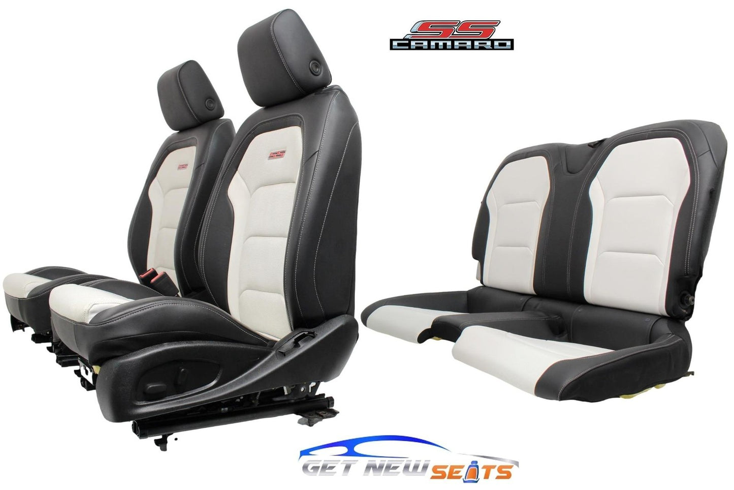 Chevy Camaro Seats SS WHITE 2024 2023 2022 2021 2020 2019 2018 2017 2016