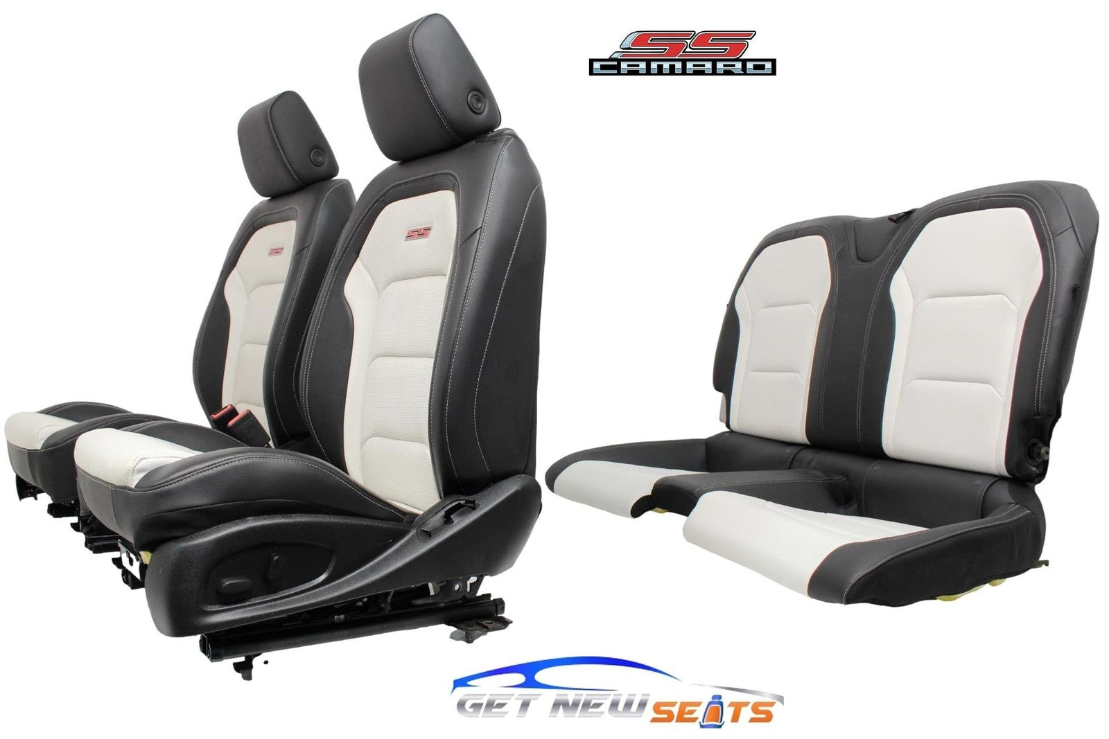 Chevy Camaro Seats SS WHITE 2024 2023 2022 2021 2020 2019 2018 2017 2016