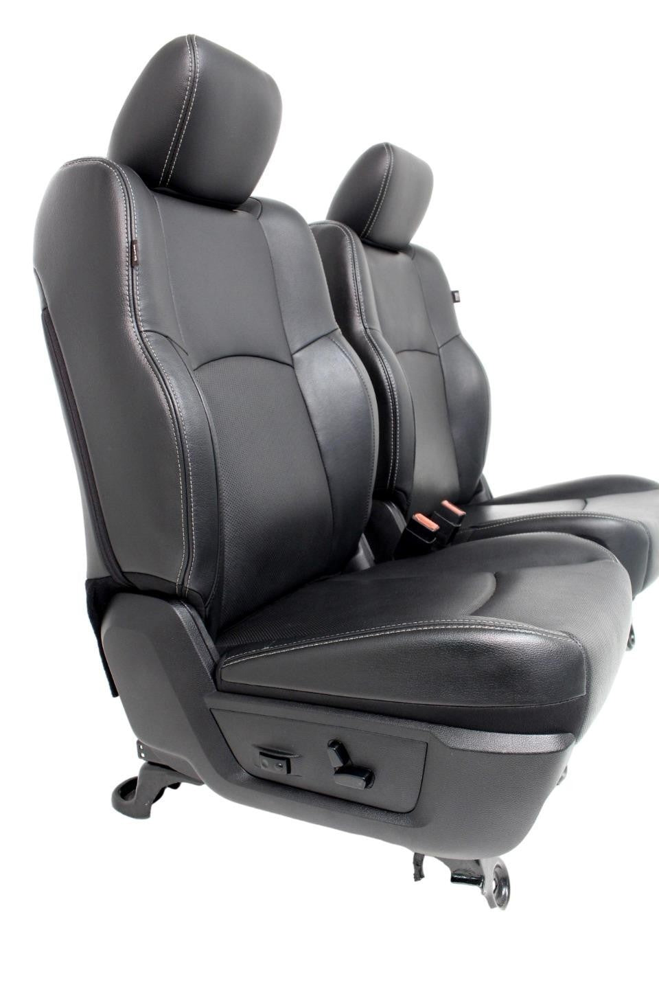 2009 - 2018 Ram Front Seats, Laramie Black Leather w/ Heating & Ventilation OEM
