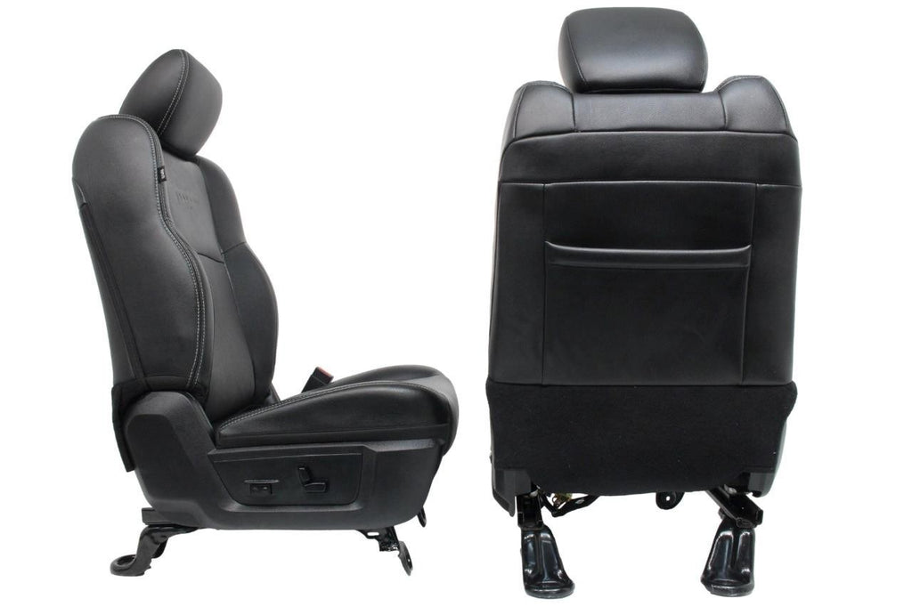 2009 - 2018 Dodge Ram Laramie Black Leather Heated & Cooled Front Seats