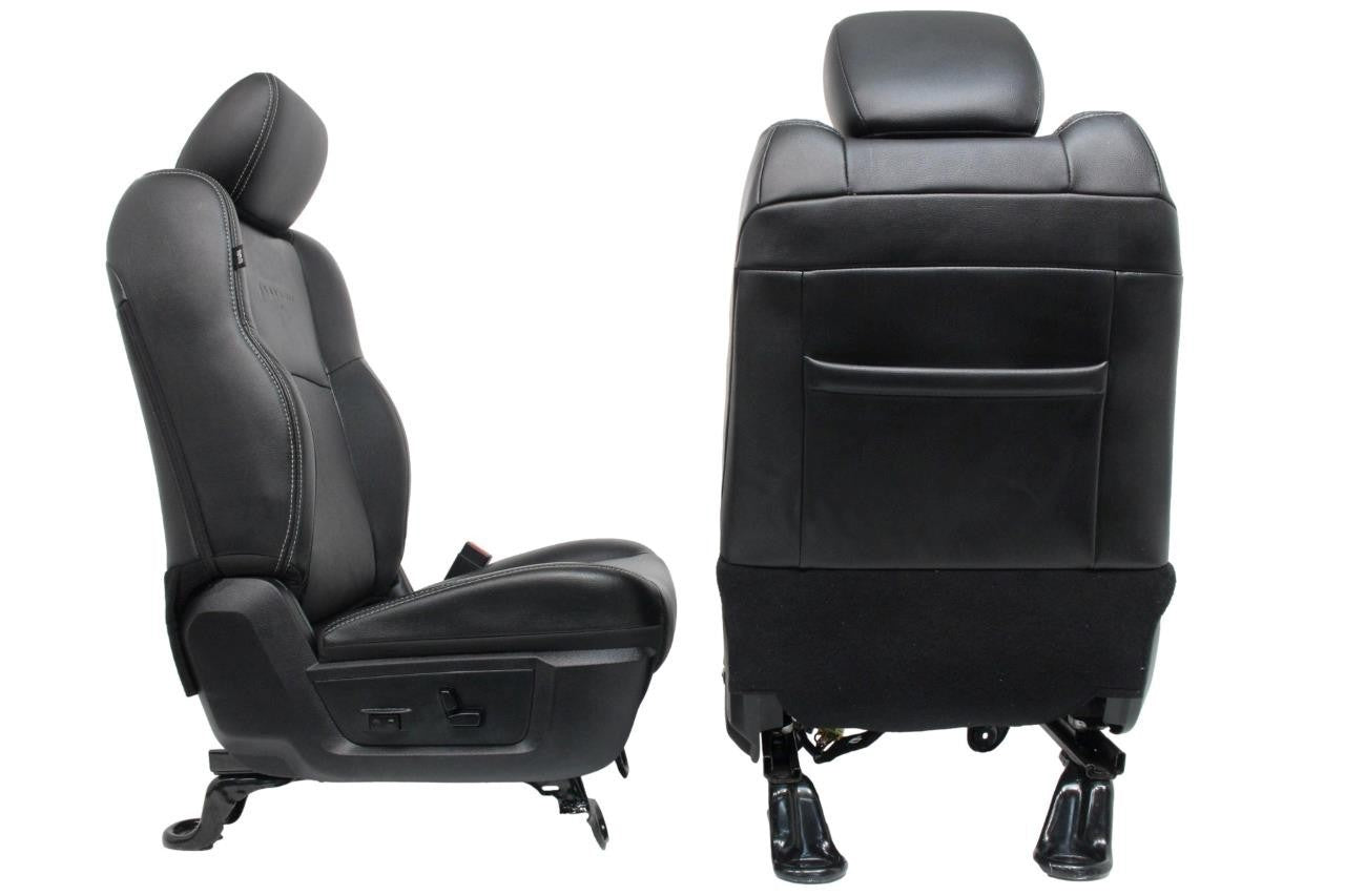 2009 - 2018 Dodge Ram Laramie Black Leather Heated & Cooled Front Seats