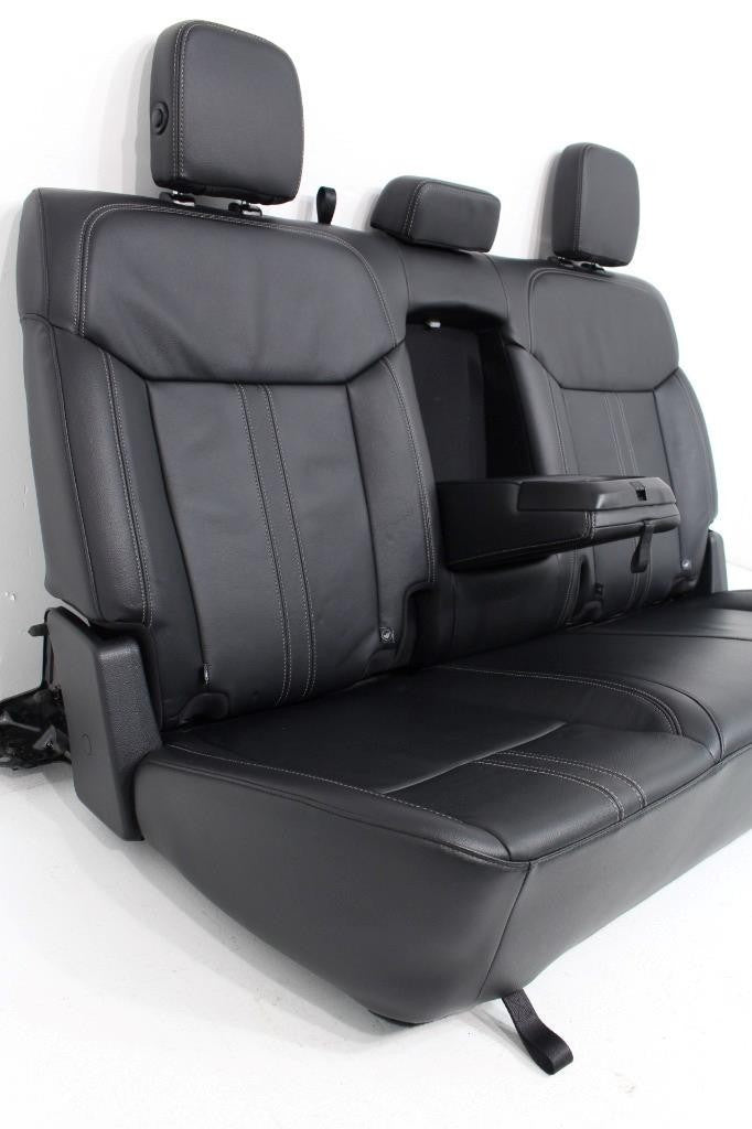 2019 - 2023 Ford Ranger Seat Set, Lariat Heated Black Leather Front & Rear OEM