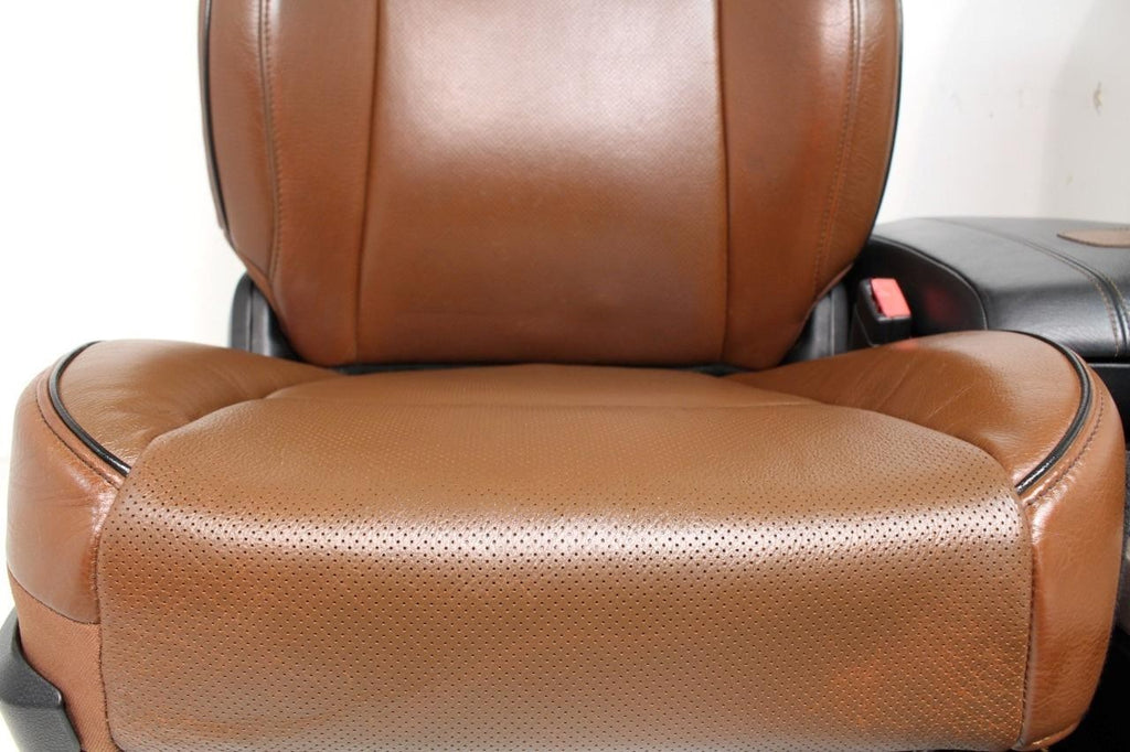 2002 - 2018 Ram Longhorn Seats Set, Crew Cab Cattle Brown Leather Heat & Cool