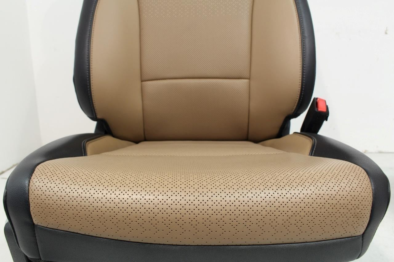 2021+ Ford F150 Super Duty Front Seats, Lariat Leather Baja Tan Heat Cool OEM