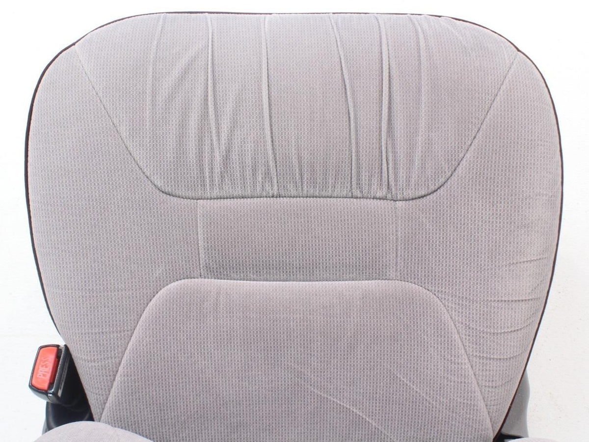 Ford Econoline Front Bucket Seats, Powered Gray Cloth w/ Folding Armrests, 1997+