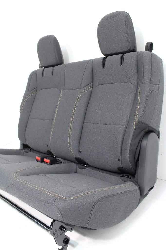2019 - 2024 Jeep Wrangler JL 2-Door Dark Gray YY4 Cloth Rear Bench Seat MINT OEM