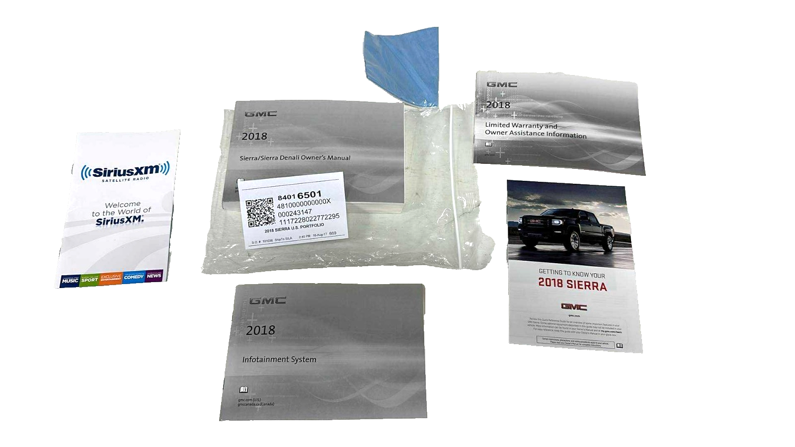 2018 GMC Sierra Owners Manual Portfolio, SLE SLT Denali w/ Infotainment Booklets