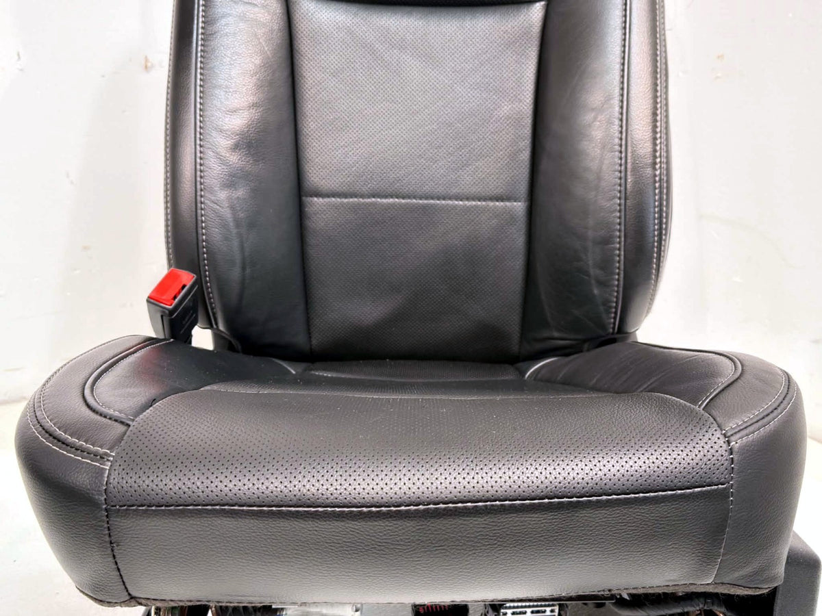 2017-2022 Ford Super Duty Lariat Front Seats, Black Leather Heat Ventilated