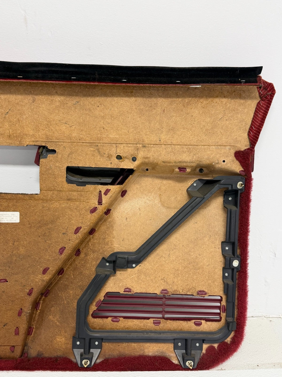 88-94 Chevy GMC Silverado Suburban C/K OBS Front Door Panels, Garnet Red MINT