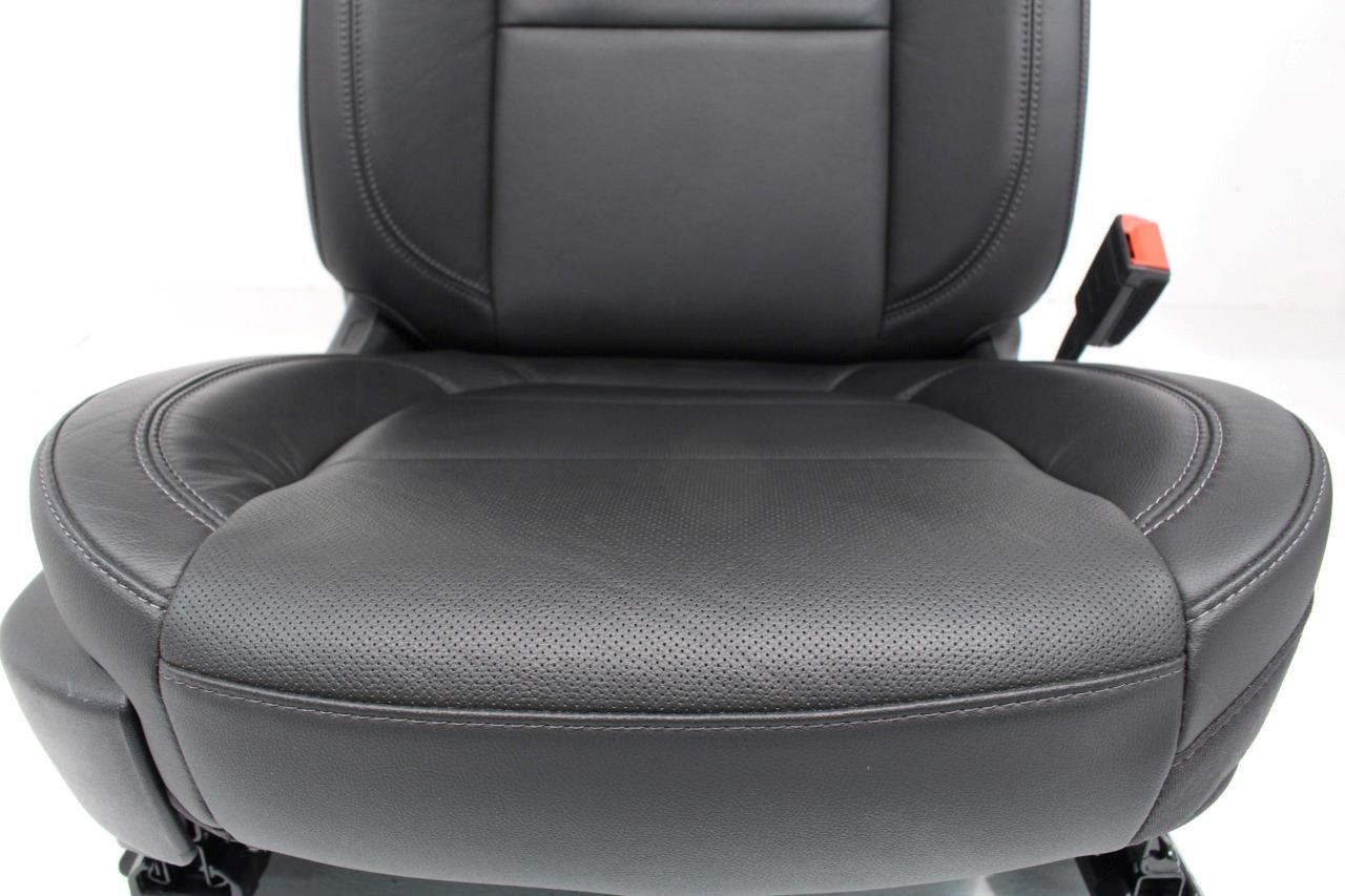19-22 Silverado Sierra Heated Cooled Black Leather Seats Front & Rear Set OEM