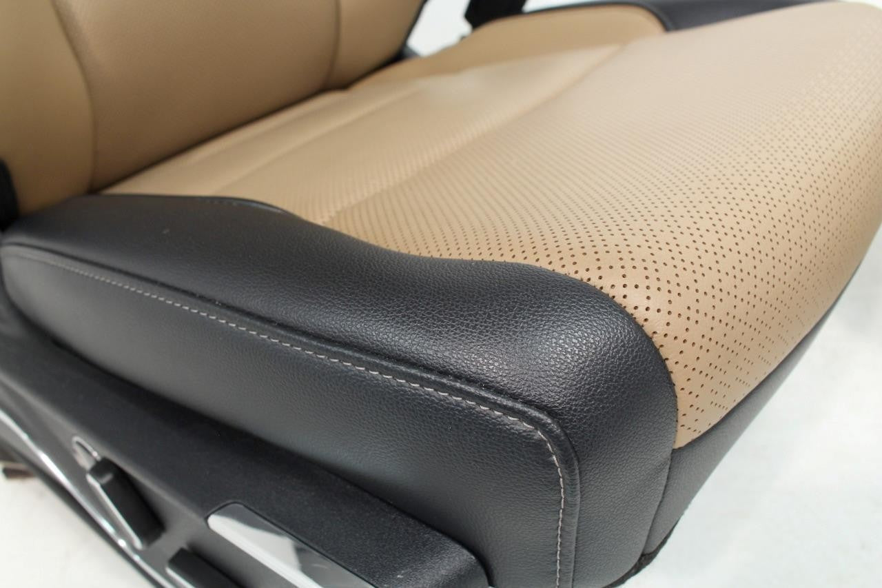 2021+ Ford F150 Super Duty Seats Set, Crew Cab Lariat Leather Baja Tan Heat Cool