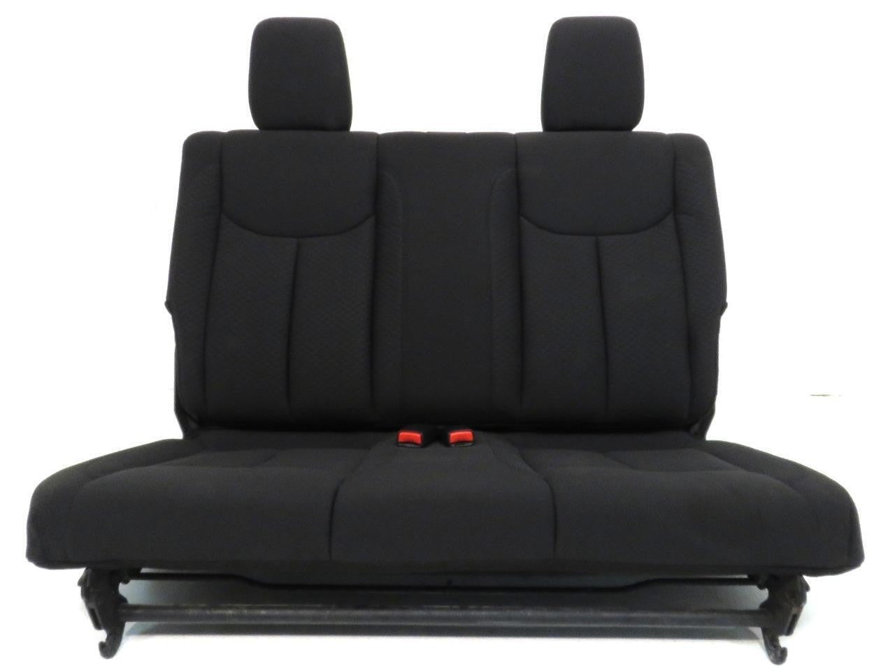 2007 - 2018 Jeep Wrangler JK Rear Seat OEM Black Cloth Folding Rear Bench 2-Door