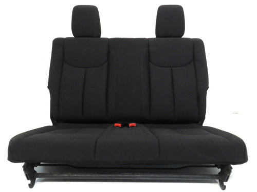 2007 - 2018 Jeep Wrangler JK Rear Seat OEM Black Cloth Folding Rear Bench 2-Door