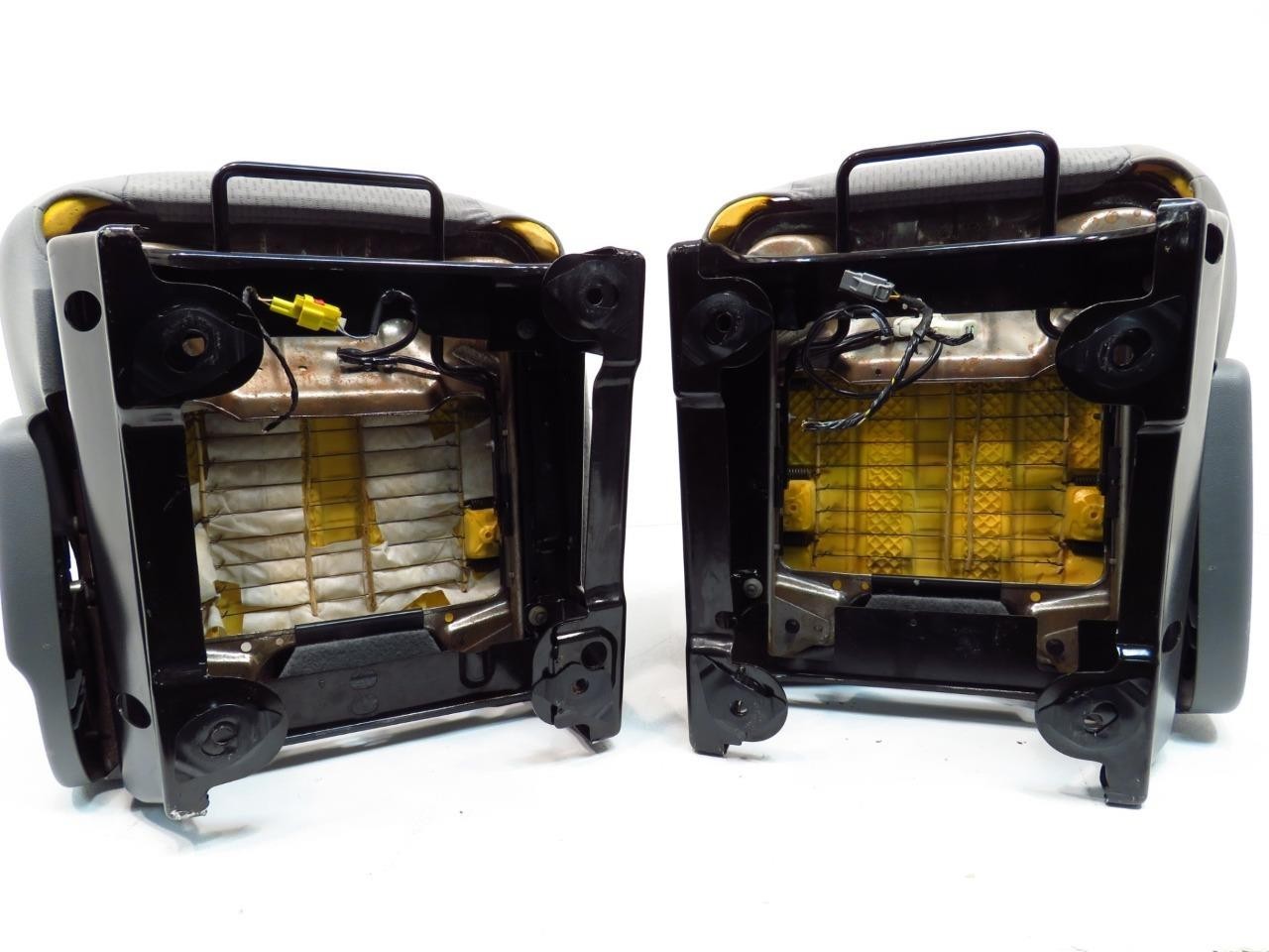 Ford Econoline Front Bucket Seats, Gray Cloth w/ Folding Armrests, Fits 1992+