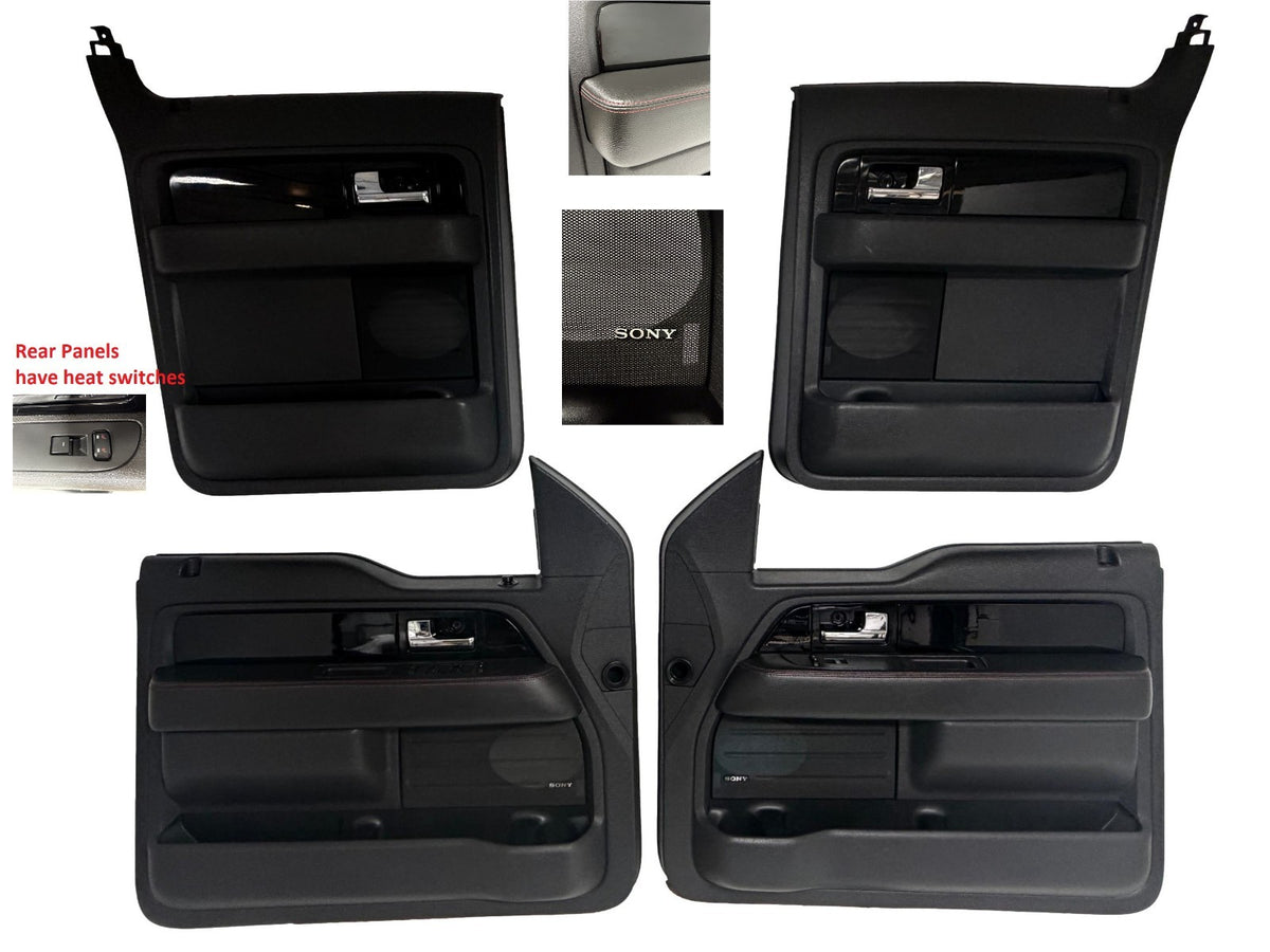 2009-2014 Ford F150 Limited Interior, OEM Red Leather Seats Console Door Panels