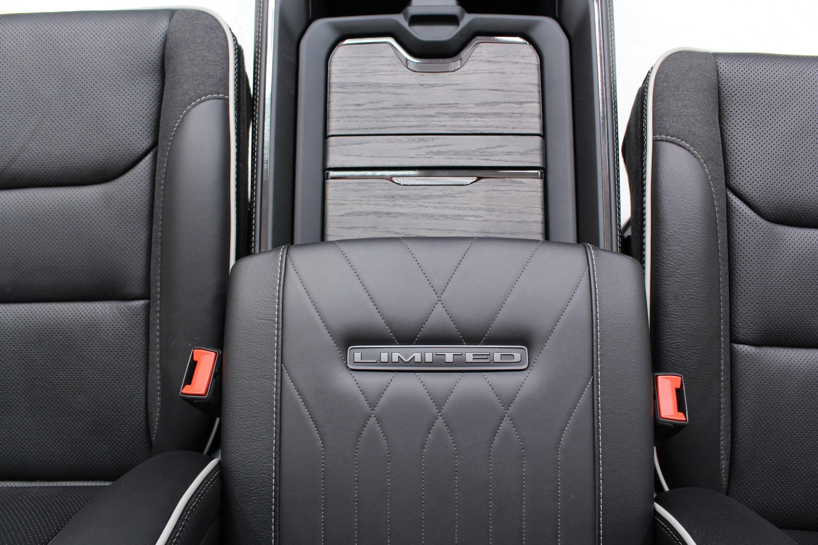 2019-2026 Ram 1500 Interior Seats Console Panels, Limited Quilted Black Leather