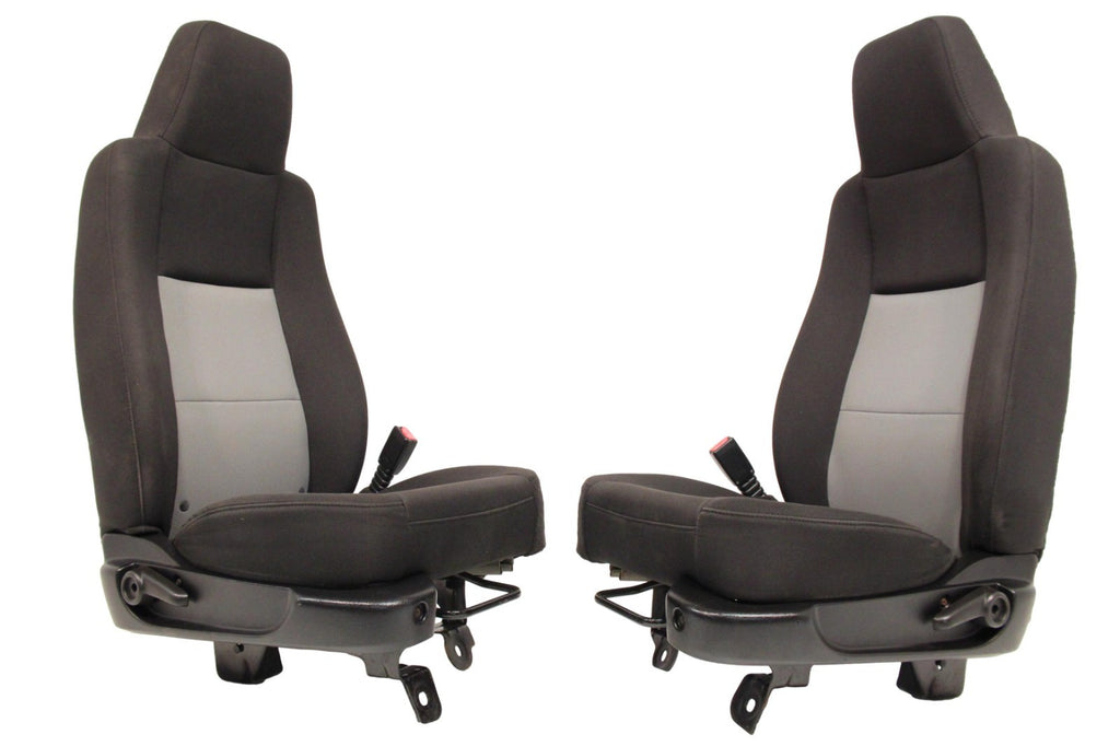1998 - 2009 Ford Ranger Front Seats, Black Gray Cloth Bucket, Extended Cab