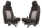 1998 - 2009 Ford Ranger Front Seats, Black Gray Cloth Bucket, Extended Cab