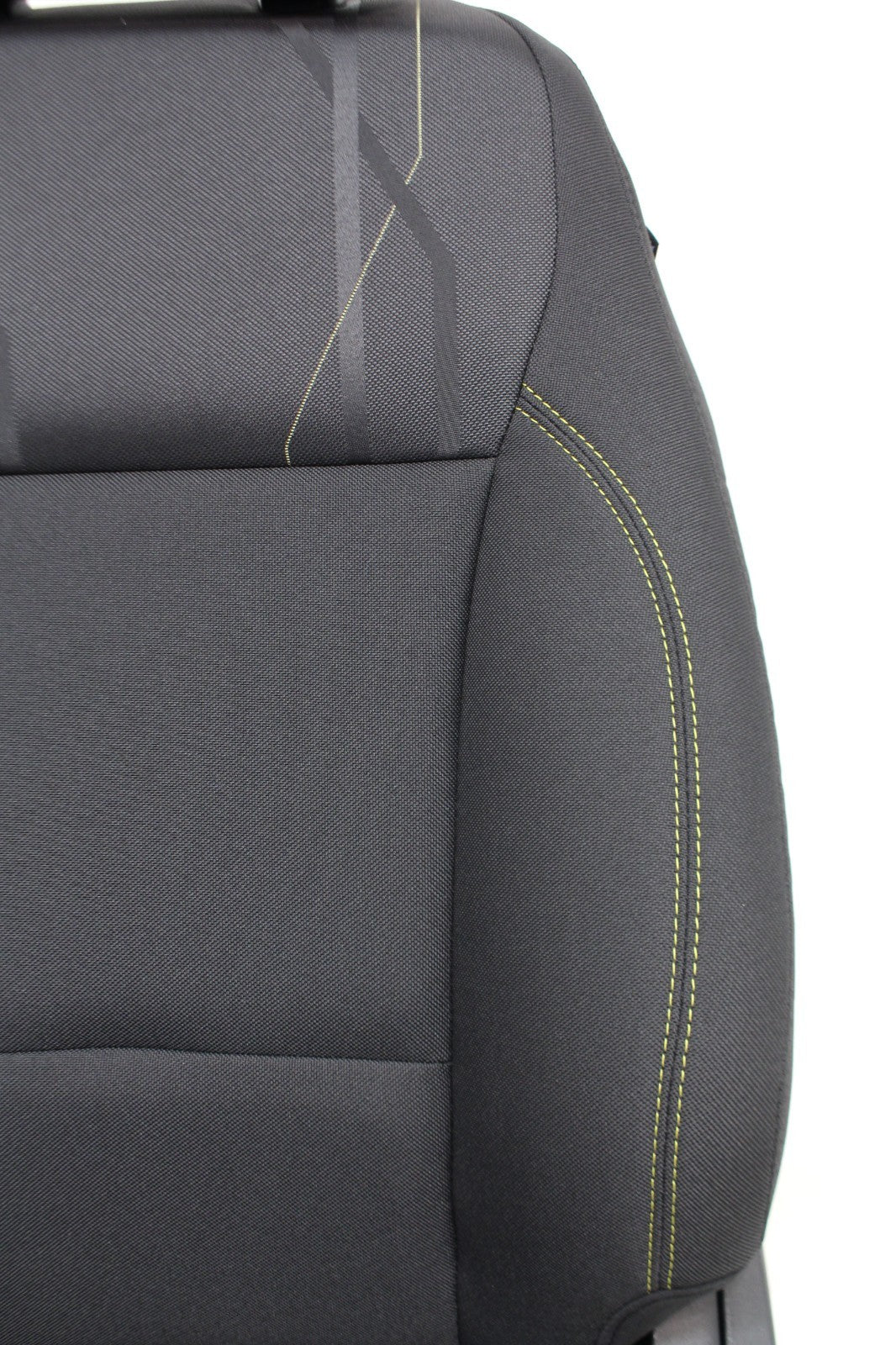 2015+ Ford F150 & Super Duty Seats, Manual STX Black Cloth w/ Lime Green Stitch