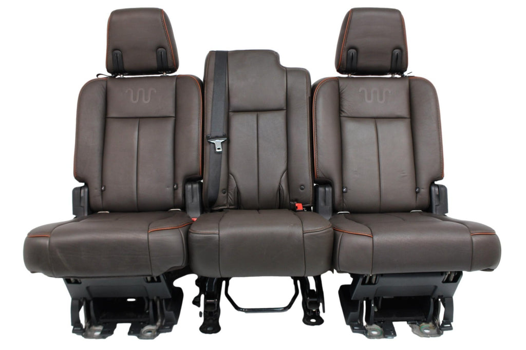 2015 - 2017 Ford Expedition King Ranch Seats 3 Row Set, Mesa Brown Leather OEM