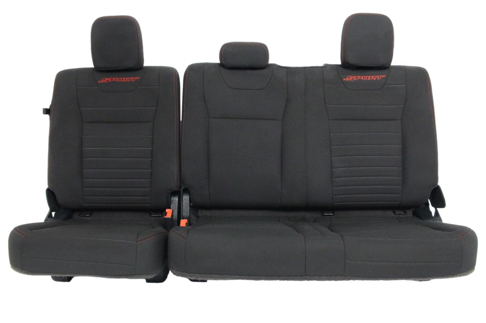 2015 - 2022 Ford F150 Super Duty Seats Set Ext Cab, XLT Sport Black Cloth Power