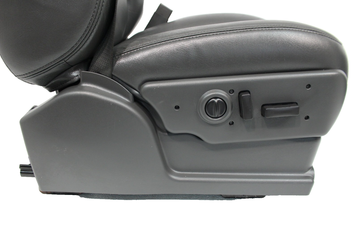 99-07 Sierra Silverado Front Seats, Dark Pewter Leather, Power 2-Way Lumbar