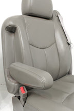 1999-2007 Sierra Silverado Heated Power Leather Seats Pewter Gray, 2-Way Lumbar