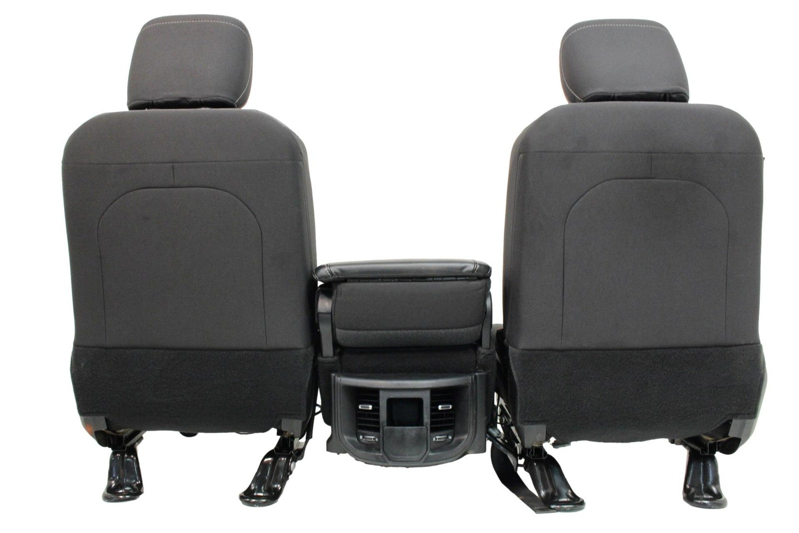 2002 - 2025 Dodge Ram Black & Gray Cloth Front Seats with Jump Seat Console