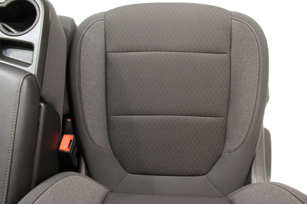 2019 - 2026 Chevy Silverado Split Bench Seat, LT Black Cloth w/ Power Driver