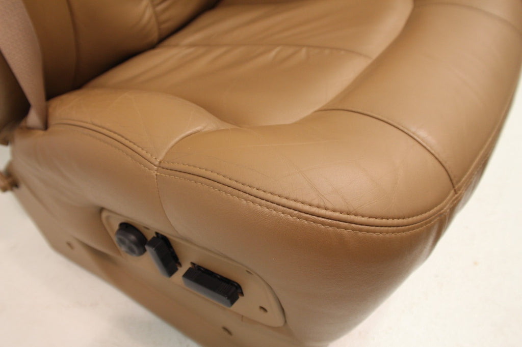 1999 - 2002 Chevy Silverado Sierra Bucket Seats, Oak Tan Leather Power Heat