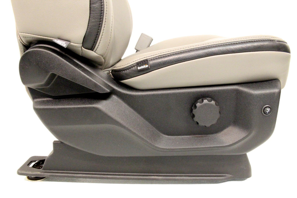2015-2022 Ford F150 Super Duty Supercab Seats, XLT w/ Katzkin Earth Gray Leather