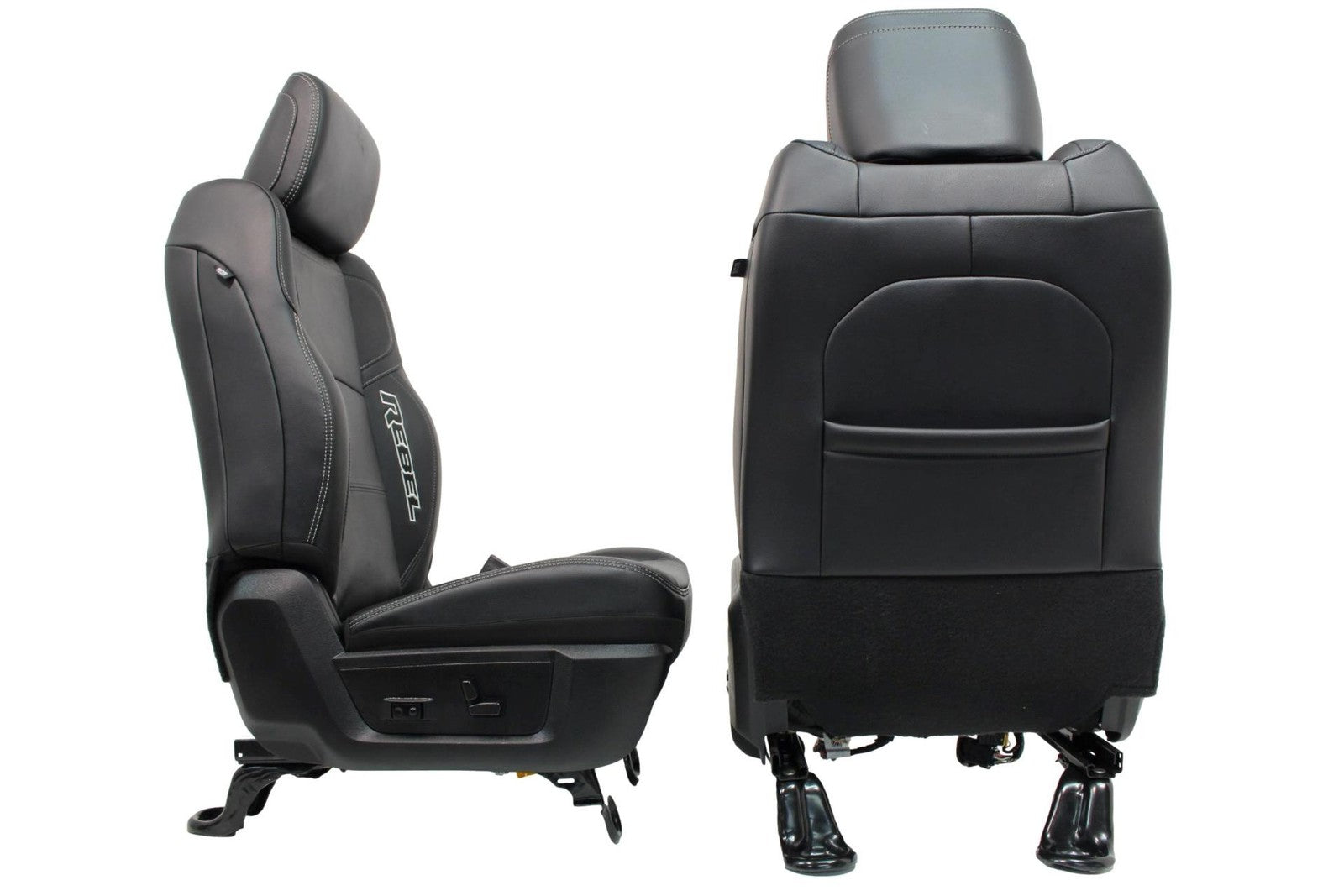 2009-2024 Dodge Ram Rebel Black Leather Heated & Cooled Front and Rear Seats