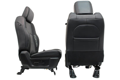 2009-2024 Dodge Ram Rebel Black Leather Heated & Cooled Front and Rear Seats