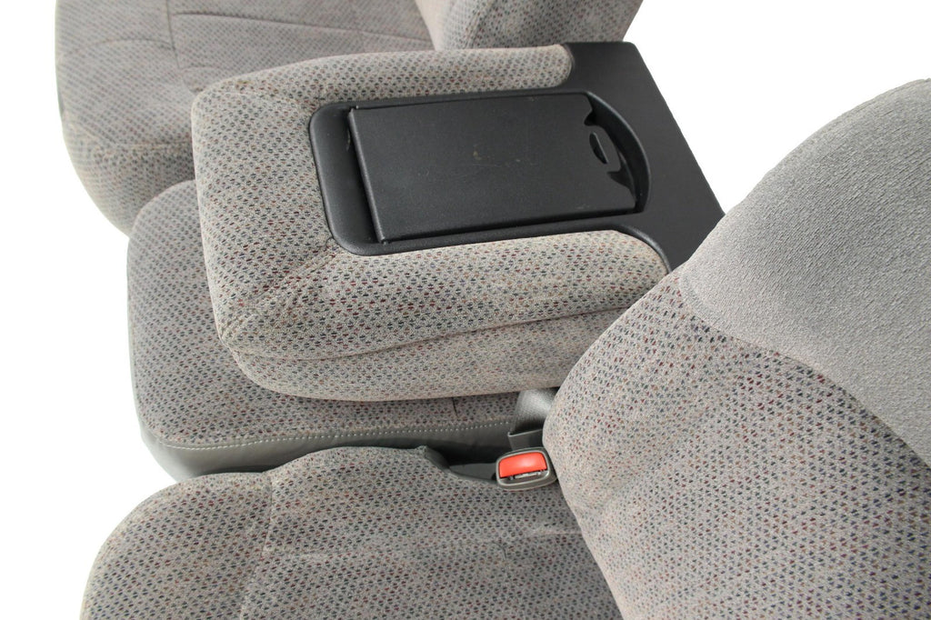 1999 - 2006 GM Sierra Silverado Front Seats, Manual Gray Cloth 40-20-40 w/ Entry