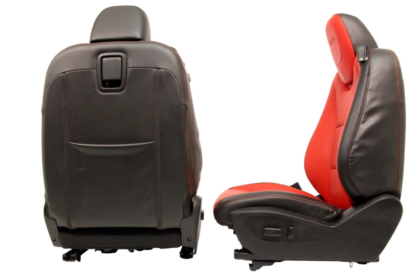 2010 - 2015 Chevrolet Camaro SS Seats Set, Inferno Orange Leather Heated 2SS