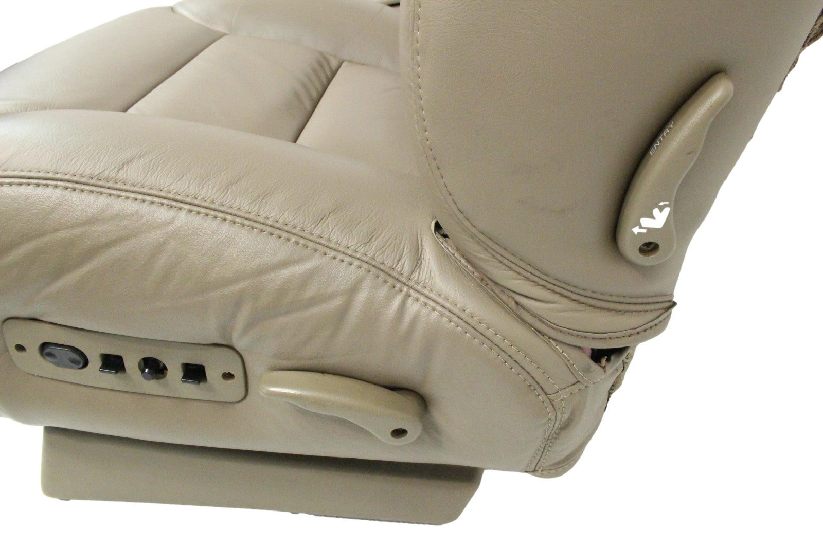 1995-2000 GMC Sierra Chevy Silverado Seats Set, Neutral Tan Leather Extended Cab