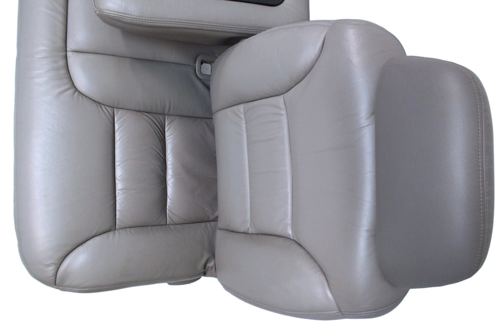 1995-2000 Tahoe Sierra Silverado Seats 60-40 Bench Gray Leather Power w/ Folding