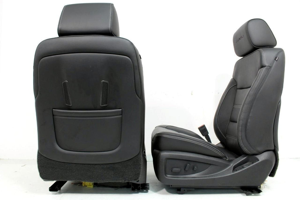 2015-2017 GMC Yukon Denali Front Seats, OEM Black Leather Heated Cooled