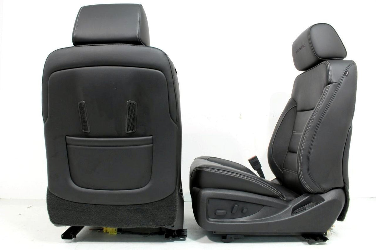 2015-2017 GMC Yukon Denali Front Seats, OEM Black Leather Heated Cooled
