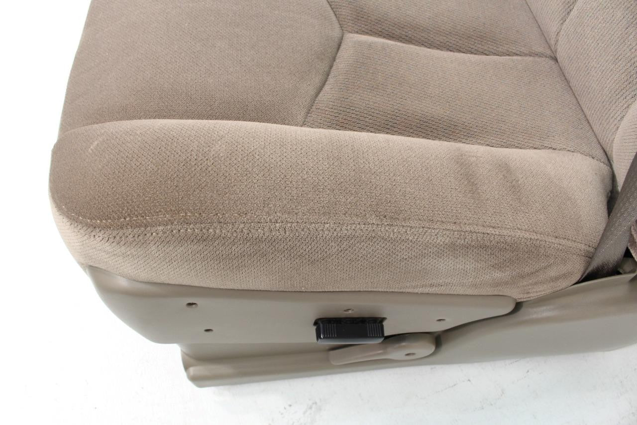 1999 - 2006 Sierra Silverado Front Seats, Power Tan Cloth Split Bench w Jumpseat