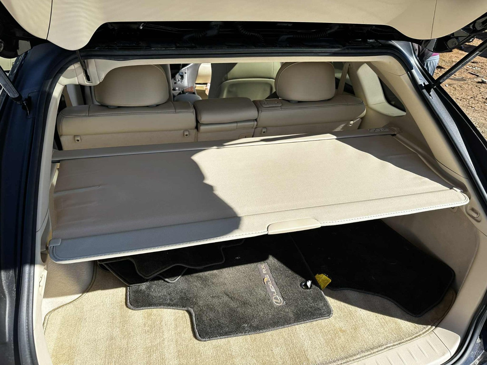 2010 - 2015 OEM Lexus RX Rear Cargo Cover Retractable Privacy Shade, Tan